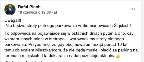 Spór o Płatne Parkingi w Siemianowicach Śląskich 2025 3 Spór o Płatne Parkingi w Siemianowicach Śląskich 2025