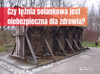 Drewniana tężnia solankowa w parku, użyta jako ilustracja artykułu o bezpieczeństwie korzystania z tężni.